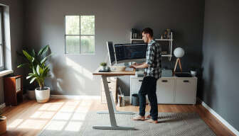 Standing desks offer key benefits for developers, including better posture and reduced back pain from long hours at the computer. By encouraging movement and improving ergonomics, they support overall physical health and help prevent common issues like fatigue and discomfort.